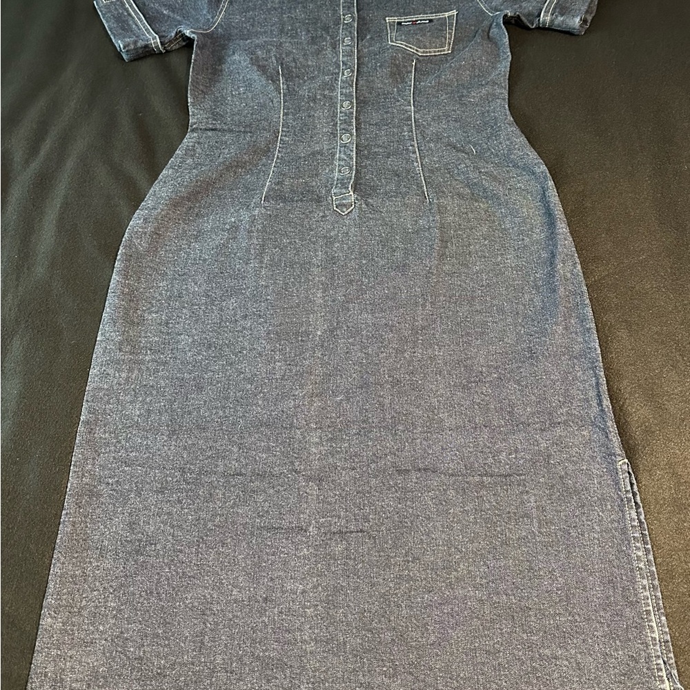 DKNY Dark Blue Denim Dress - Picture 5 of 10